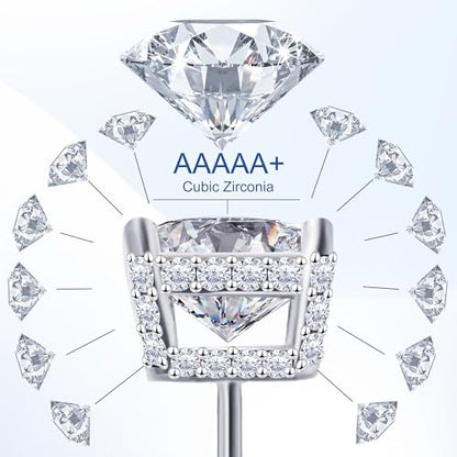 Moissanite Earrings Studs 1ct-3ct for Women/Men, 925 Sterling Silver with 18K White Gold Plated Hypoallergenic Flat Screw Back Birthday Gifts for Women Girlfriend Wife Engagement Jewelry - color: Round#3Ct-(1.5ct*2)