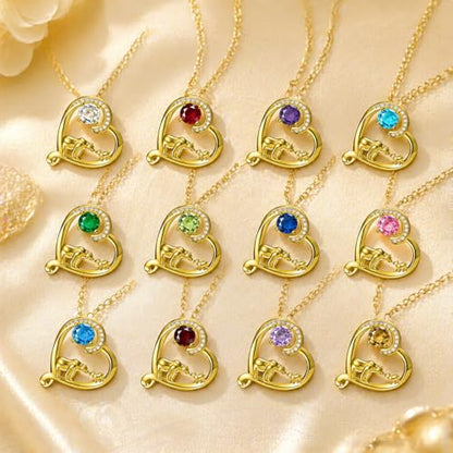 18K Gold Plated Mama Bear/Elephant Necklace for Women Birthstone Necklace Mothers Day Jewelry Gifts for Mom Wife Her - color: Bear
