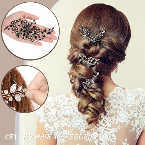 Wedding hair accessories, Bridal for piece, brides headpiece, Bride comb（Black） - color: Black