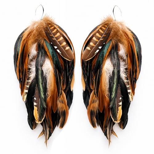 Dangle Earrings for Women Fashion Nature Feather Boho Style Lightweight Statement Jewelry, Fashion Nature-Inspired Design