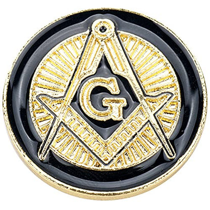 Premium Handmade Enamel Lapel Pin Brooch Badge - color: Freemasonry, size: 1 Pin