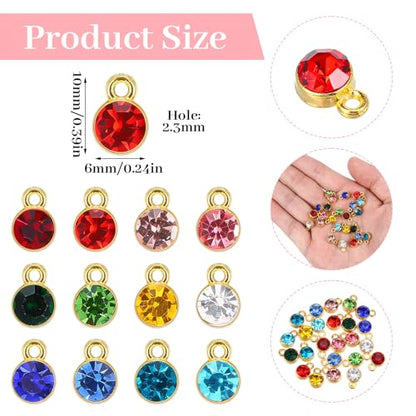 24PCS Crystal Dangle Charms for Jewelry Making | Mixed Color Crystal Dangle Charms Accessories, DIY Necklace Earring Bracelet Jewelry Making Crafts