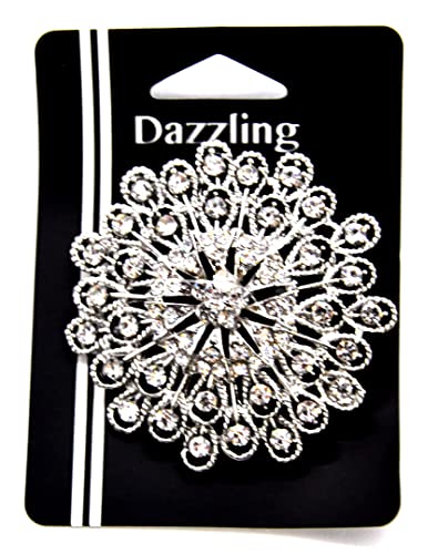 Belagio Enterprises 2 1/2-Inch Rhinestone Brooch | BW-171-182 - size: 2-1/2-Inch, style: BW-130