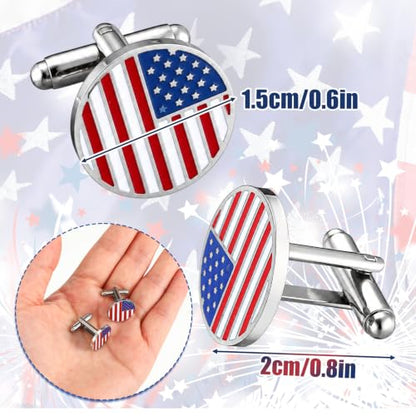 Newcotte 5 Pairs Cufflinks for Men Round Silver Cufflinks Mens Classic Stainless Steel Cuff Links Set for Wedding Gifts - color: Classic