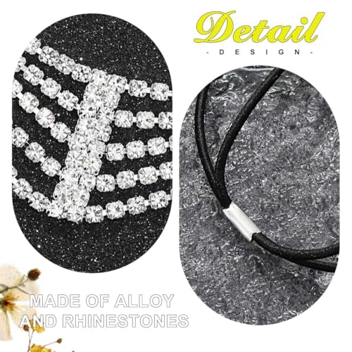 Jeairts Rhinestone Head Chain Forehead Bridal Headband Elastic Crystal Hair Band Halloween Prom Hair Jewelry for Women - color: 1-Silver