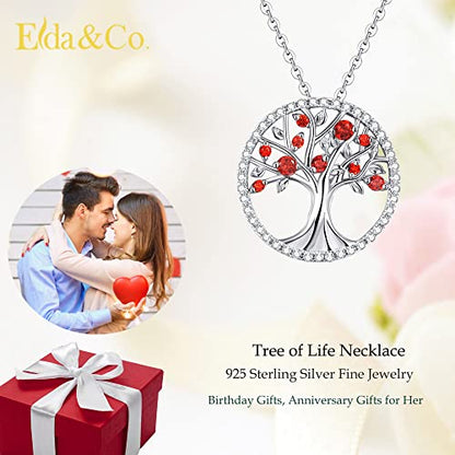 Tree of Life Necklace for Women Birthday Gifts for Wife Mom August September Birthstones Peridot Blue Sapphire and More Stonese Jewelry Sterling Silver