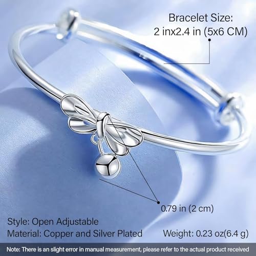 925 Sterling Silver Bracelet Plated Cuff Bangle Bracelet Fashionable Multi-layer Cross Wire Bangle Bracelet Open Adjustable Wide Cuff Bracelet for Teen Girls Fashion Jewelry - color: 14