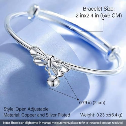 925 Sterling Silver Bracelet Plated Cuff Bangle Bracelet Fashionable Multi-layer Cross Wire Bangle Bracelet Open Adjustable Wide Cuff Bracelet for Teen Girls Fashion Jewelry - color: 14