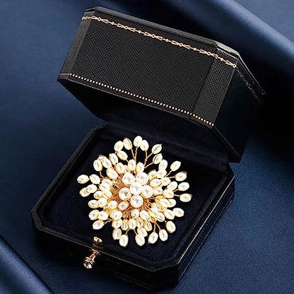 HETICA Animal Brooch for Women, Funny and Cute Flower Brooch Safety Pins Clothing Backpack Hat Decoration Enamel Pins Fashion Women Brooches and Pins Jewelry - style: Pearl Flower