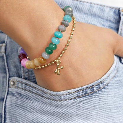 KissYan Beaded Bracelets for Women, Natural Gemstone Boho Bracelet | Colorful Handmade Stone Bead Bracelet for Summer Beach Wear, Dopamine Jewelry Gifts - style: 03-Mystery