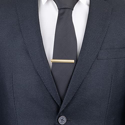 GWD Cufflinks and Tie Clip Set Personalized Cuff Links Business Wedding - style: Gold