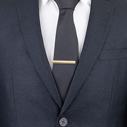 GWD Cufflinks and Tie Clip Set Personalized Cuff Links Business Wedding - style: Gold