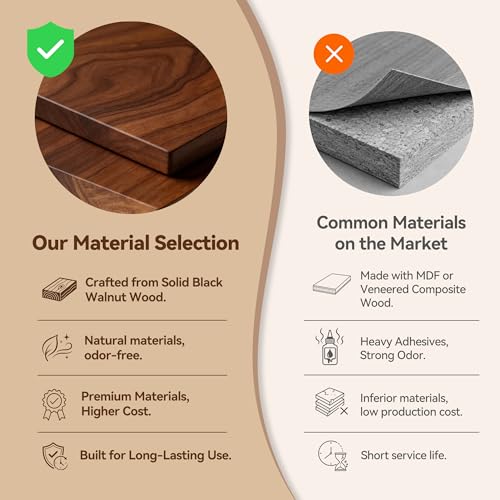 Black Walnut Lockable Jewelry Box with Feet, Wooden Organizer for Women | 3 Layer, Solid Wood, Handcrafted, Drawer, Lock Key, Removable Tray, Necklace Ring Earring Watch Case, Gift for Mom Girls - color: 3 Layer Full Lock with Feet