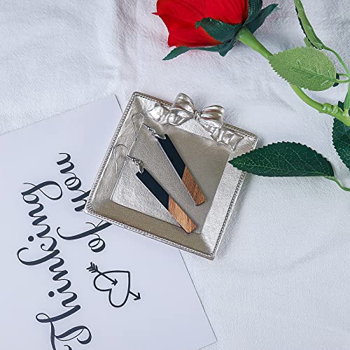 Retro Wooden Resin Geometric Bar Drop Dangle Earrings Layered Leopard for Women Polymer Clay Lightweight Statement Jewelry - style: 1