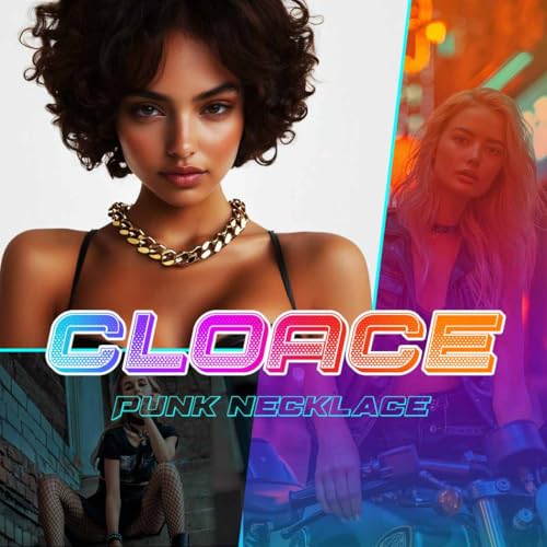 CLOACE Chunky Choker Necklace Gold Cuban Link Necklaces Chain Fashion Jewelry for Women - color: S-A