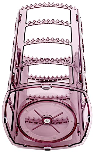 Sooyee Clear Violet Earring Organizer,360 Rotating Earring Holder,4 Tiers Jewelry Rack Display Classic Stand, 156 Holes and 160 Grooves for Necklaces Earrings Piercings - color: Violet