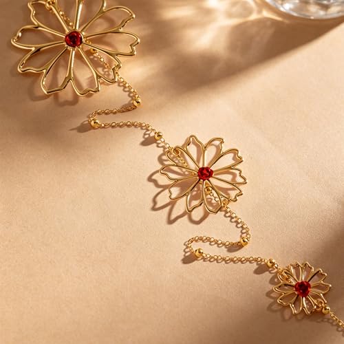 Back Body Chain for Women Boho Pearl Cross Flower Back Drop Necklace Adjustable Y-Shaped Lariat Back Jewelry - color: gold