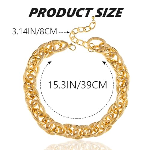 ACEDRE Chunky Gold Chain Necklaces Thick Link Choker Necklace for Women | Statement Cuban Link Necklaces Fashion Party Punk Jewelry