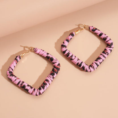 Gold Large Hoop Earrings Lightweight Chunky Gold Earrings Big Hoop Earrings for Women Silver Chunky Earring Gold Statement Earring Fashion Trendy Jewelry - style: C - Pink