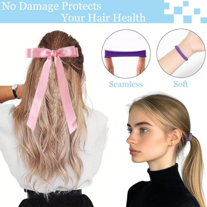 Curly Hair Brush,Curl Defining Brush,Slick Back Hair Brush,Rat Tail Comb,Edge Bristle Brush,Clip Claw,Bow,Satin Scrunchies,No Damage Hair Ties,Scarf Hair Ties,Gifts For Women,Best Gift Set(Purple) - color: Exquisite gift box（Purple)