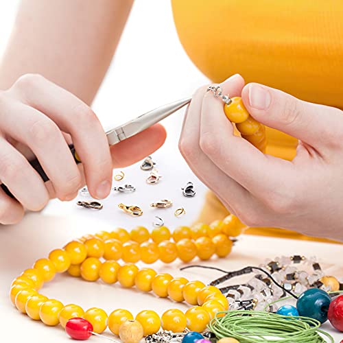 600 Pieces Lobster Clasps and Open Jump Rings Set Lobster Claw Clasps and Closures for Jewelry Making and Bracelets Bracelet Hooks Jewelry Clips(Mixed Colors) - color: Mixed Colors