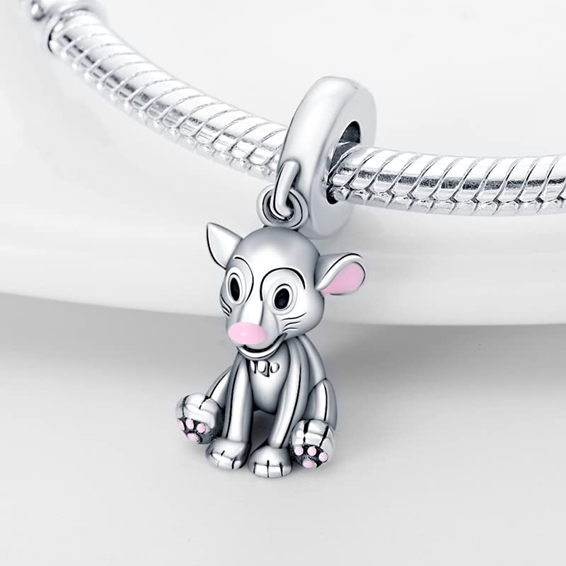 LIGHTDOG 925 Sterling Silver Charms for Bracelets Necklaces Dangle Pendants Beads Charms Fits Pandora Charms Bracelets Jewelry Holidays Gift for Women - style: The Lion King Charm