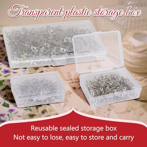 1200 Pcs Corsage Bouquet Pins 1.5inch and 2inch Crystal Diamond Pins Rhinestone Brooch Straight Floral Pins Clear Flower Bouquet Diamond Pins for Bouquets Wedding Bridal Anniversaries DIY Craft