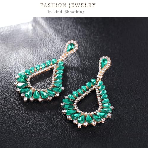 Elegant Crystal Rhinestone Teardrop Chandelier Wedding Bridal Dangle Drop Earrings - style: Style06