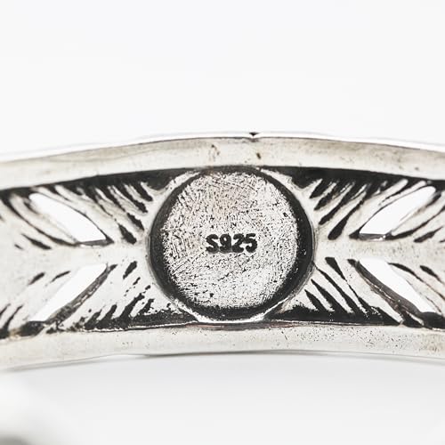 Innocence S925 Silver-Plated Antique Wide Feather Cuff Bracelet For Men Women Adjustable Retro Twisted Feathers Bracelets Gift Jewelry - color: Wide Feather