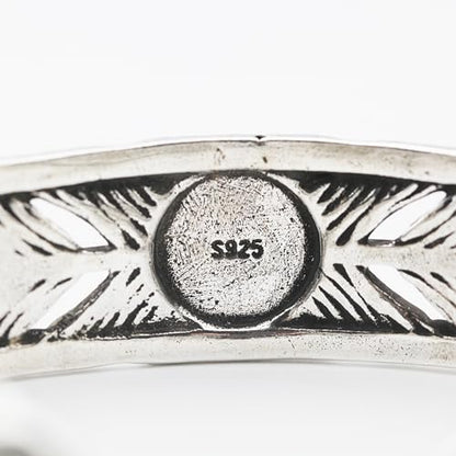 Innocence S925 Silver-Plated Antique Wide Feather Cuff Bracelet For Men Women Adjustable Retro Twisted Feathers Bracelets Gift Jewelry - color: Wide Feather
