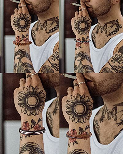 Tornito 15Pcs Braided Leather Bracelet Boho Cuff Wrap String Wood Bead Woven Ethnic Stretch Wristbands Bracelets Set for Men Women Size Adjustable - style: A:15Pcs(Brown)