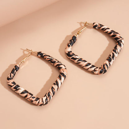 Gold Large Hoop Earrings Lightweight Chunky Gold Earrings Big Hoop Earrings for Women Silver Chunky Earring Gold Statement Earring Fashion Trendy Jewelry - style: C - Leopard