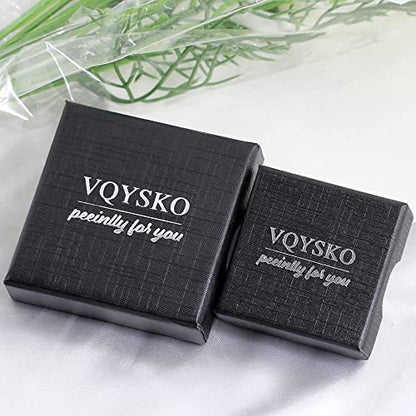 VQYSKO 14K Gold Plated Square Signet Ring | Stainless Steel Band for Men | Two-tone gold black signet ring fits index, middle &right ring fingers for daily jewelry matching