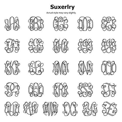 925 Sterling Silver Personalized Monogram Signet Ring Custom with 3 Letters Full Back Rings - color: Silver
