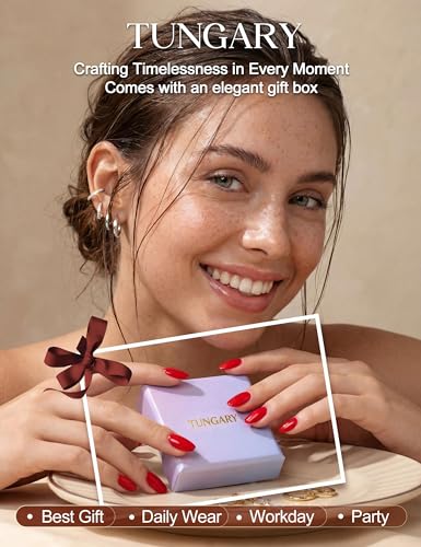 Tungary Small Gold Hoop Earrings for Women Huggie CZ Hoops Earring Stacks | Hypoallergenic Earing Hoops for Sensitive Ears, Earrings Stack Set for Cartilage, Secure Clasp, Silver/Black/14K Gold Plated - color: Silver-Plain & CZ Huggies
