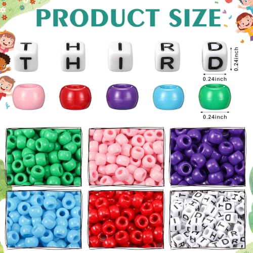 Tondiamo 24 Sets 3rd Grade Back to School Gifts Friendship Bracelet Making Kit for Students Include Our Class is a Family Greeting Cards Beads Strings Bags DIY Kit for First Day of School Classroom - style: 3rd Grade
