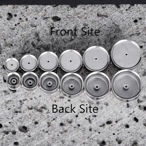 Vankula 2PCS Ear Gauges Tunnels Plugs with Cubic Zirconia Dangle Stainless Steel Hypoallergenic DIY Ear Expander Stretcher Body Piercing Jewelry for Wedding - color: Silver, size: 12mm(1/2")