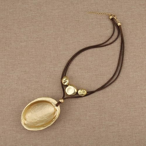Chunky Pendant Necklace for Women Vintage Boho Necklaces Choker Layered Statement Necklaces Bohemian Jewlery Gifts - style: Bohemian Pendant Necklace