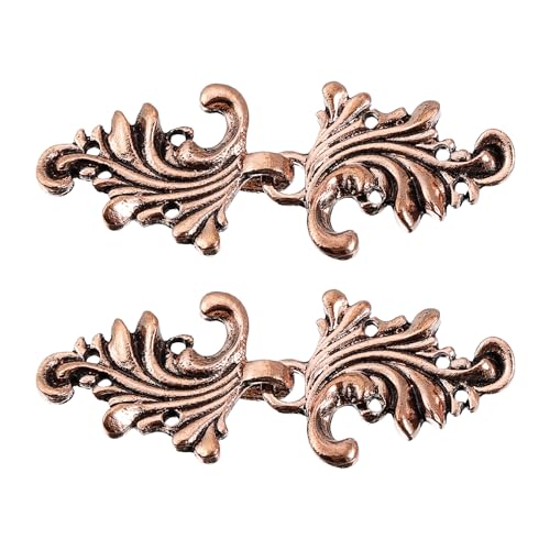uxcell Cloak Clasp, Sew on Fasteners Hooks and Eyes Clasps Vintage Sweater Cape Shawl Cardigan Collar Buckles - color: Copper