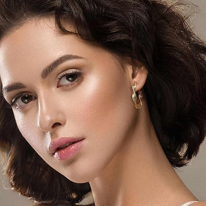 14K Gold Earrings for Women Gold Hoop Earrings for Women Twisted Mobius Hoop Earring for Womens Hoops Thick Light Radiant Hoops Earring for Womens - style: 30mm