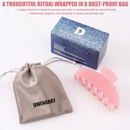 Pink Hair Clips Womens Big Claw Clip Nonslip for Thick Hair 4in | Large Celluloid Butterfly Jaw Clips, Trendy Blue Claw Clips Strong Hold, Jumbo French Hair Clip for Thick Hair - color: Pink Claw Clip