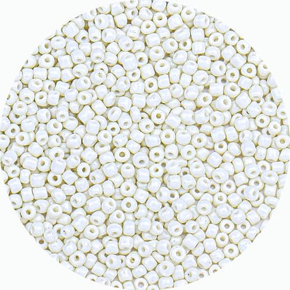 2mm Glass Seed Beads Bulk, Beige 12/0 Tiny Round Seed Bead, Small Mini Pony Craft Beads for Bracelet Necklace Wrist Jewelry Making Beading Weaving DIY Crafts Supplies - color: Beige