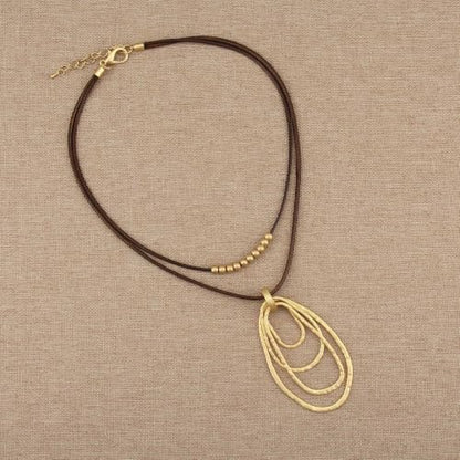 Chunky Pendant Necklace for Women Vintage Boho Necklaces Choker Layered Statement Necklaces Bohemian Jewlery Gifts - style: Boho Necklaces Women Trendy