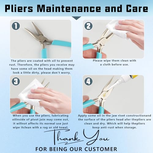 4 Pack Jewelry Making Pliers Tools Set, Jewelry Making Needle Nose Chain Nose Round Bent Pliers Wire Cutter for Bracelet Beading DIY Craft Jewelry Making Supplies - style: 4pcs-Mixed Color