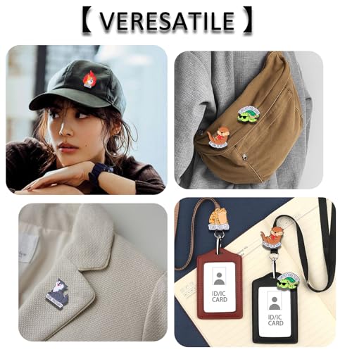 5Pcs Cute Coffee Cat Sloth Enamel Pin Set Cartoon Animal Coffee Cup Brooch Badges, Funny Lapel Pins for Backpacks, Jackets, Bags, Coffee Lover Gift - color: JH-066