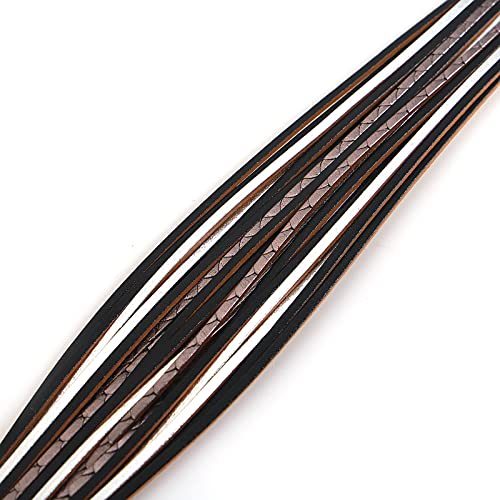 hotoo Leather Wrap Bracelet for Women - color: Black Leather Bracelets
