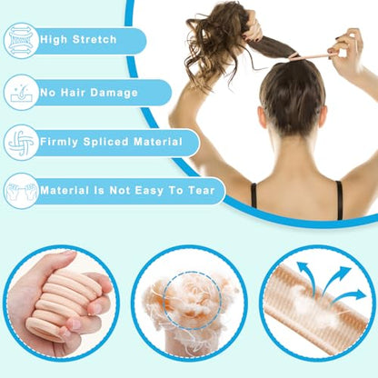 IKOCO 150PCS Hair Ties for Women, No Damage, Blonde | Cotton Ponytail Holders, Value Pack, Seamless Elastic, No Breakage, No Crease, Durable Hold, for Thick & Curly Hair - color: Blonde