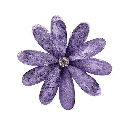 Acrylic Flower-Shape Brooch Pin for Women Statement Brooch - color: Purple