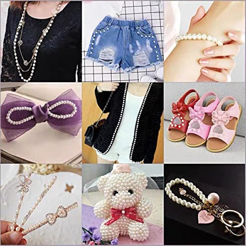 1890pcs 6 Colors Gradient Imitation Pearls Faux ABS Pearl Beads Smooth Rainbow Beads for DIY Jewelry Making Earrings Necklaces Bracelets(4/6/8/10mm Mixed) - color: Rainbow