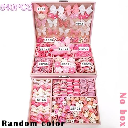 534 Pcs Hair Accessories Set, OPP Bag Packaging, Hair Clips, Barrettes, Hair Ties, For Daily Hairstyling And Gifting - color: 534 Sets OPP Bagged